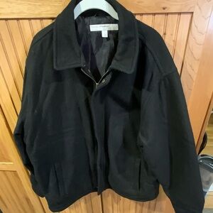 Perry Ellis Men's Black Wool Jacket